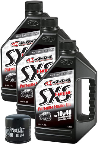 MaximaHiflofiltro SXSPEOCK008 Premium Side x Side Engine Oil Change Kit for Kawasaki Teryx 4x4/750, 3 L