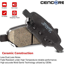 CENCORE Rear Brake Disc Pad Set 4 pcs Ceramic Brake Pads Kits Compatible with Chevrolet Cobalt 2005-2009/Chevrolet HHR 2008-2010/Chevrolet MALIBU 2004-2012/Pontiac G6 2005-2010