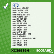 EcoGard XC35519H Upgraded High Efficiency Cabin Air Filter + Baking Soda Fits Honda Accord, Civic, CR-V, Odyssey, Pilot, Ridgeline, Crosstour | Acura, MDX, TL, RDX, TSX, TLX, ILX, RL, RLX