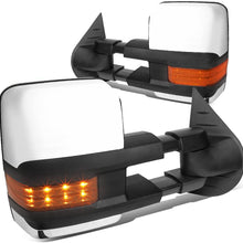DNA Motoring TWM-028-T999-CH-AM Powered Tow Mirror Amber LED [For 07-14 Silverado/Sierra Tahoe/Yukon]