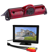 HD 720p Third Roof top mount brake lamp camera Brake Light Rear View Backup Camera +4.3 inch TFT Monitor Display Kit for Transporter Express/GMC SAVANA 2005-2019 Explorer Vans Express Kit