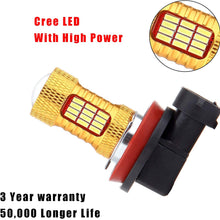 SCITOO White H11 LED Bulbs 54SMD LED Lights with Projector for Fog Light Plug and Play Style,4Pcs