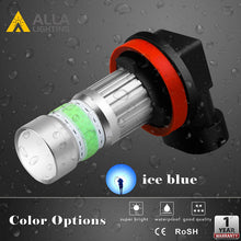 Alla Lighting H16 LED Fog Lights Bulbs 8000K Ice Blue 2800lm Xtreme Super Bright COB-72 12V H11 H8 Replacement