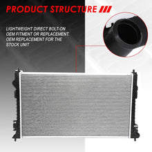 Replacement for Ford Edge/Lincoln MKX 1-1/2 inches Inlet OE Style Aluminum Direct Replacement Racing Radiator