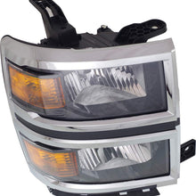 Headlight Compatible with CHEVROLET SILVERADO 1500 2014-2015 RH Assembly Halogen WT/LT Models - CAPA
