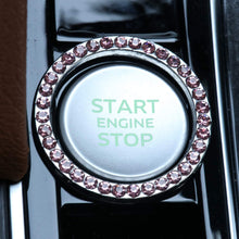 LivTee 2 PCS Crystal Rhinestone Car Engine Start Stop Decoration Ring, Bling car Accessories, Push to Start Button, Key Ignition & Knob Bling Ring