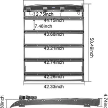 Hooke Road Tacoma Top Roof Rack Luggage Cargo Carrier w/4x18W LED Lights for 2nd 3rd Gen Tacoma 2005-2021 4-Door Double Cab Pickup Truck