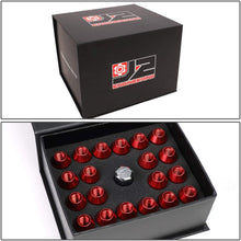 J2 Engineering LN-T7-005-125-BK 20Pcs M12 x 1.25 7075-T6 Aluminum 50mm Close-End Lug Nut w/Socket Adapter (Black)