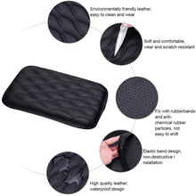 WeTest Premium Car Center Console Cover Armrest Pads for Most Vehicle,Car Waterproof Center Console Protector Cover (Black)