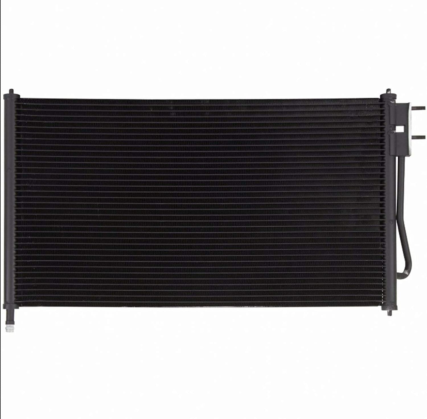 VioletLisa All Aluminum Air Condition Condenser 1 Row Compatible with 2005-2007 Focus Without Oil Cooler