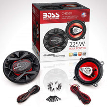 BOSS Audio CH5530 Car Speakers - 225 Watts of Power Per Pair and 112.5 Watts Each, 5.25 Inch, Full Range, 3 Way, Sold in Pairs, Easy Mounting