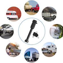 METOWARE Trailer Hitch Receiver Pin Lock, 5/8" Dia, 4” Long Pin, with 8 Rubber O-Rings, Fits 3" Receiver Tubes, Black Hitch Pin Lock for Class III IV Hitches, Trailer, Truck, Car and Boat (1 Pack)