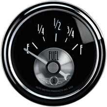 Auto Meter 2014 Prestige Black 2-1/16" 0-90 Ohm Fuel Level Gauge