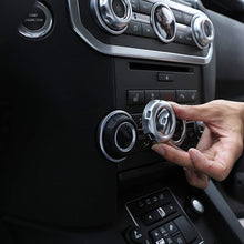 HERBEN 5pcs/Set Chrome Volume and Air Conditioning Knobs Trim for Land Rover Discovery 4 LR4 Car Accessory and Parts