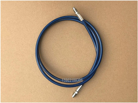 WHWEI AN3 Motorcycle Brake Oil Hose Line Stainless Steel Braided PTFE Pipe with M10X1 Male Fittings (Color : 44CM)