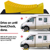 EAZY2HD Camper Leveler 2 Pack - RV Leveling Blocks, Includes Two Curved Levelers, Two Chocks, and Two Rubber Grip Mats, Heavy Duty Leveler Works for Camper