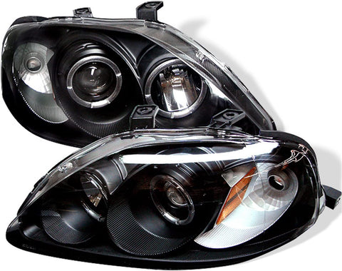 Spyder Auto LED Halo Projector Headlights Black/Clear