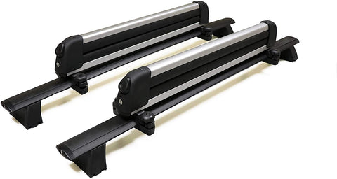 BRIGHTLINES Crossbars & Ski Rack for up to 6 Skis or 4 Snowboards Combo Compatible with 2011-2021 Jeep Grand Cherokee