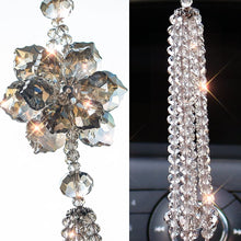H&D Crystal Maple Leaf Car Pendant Lucky Hanging Rearview Mirror Ornament Car Interior Decor Accessories