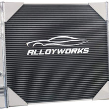 ALLOYWORKS Jeep Wrangler Racing Radiator, All Aluminum Radiator For 2007-2015 Jeep Wrangler JK 3.6L 3.8L V6 Engines USA PRO
