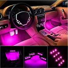 EJ's SUPER CAR Car LED Strip Light, 4pcs 36 LED Multi-Color Car Interior Lights Under Dash Lighting Waterproof Kit with Multi-Mode Change and Wireless Remote Control, Car Charger Included,DC 12V
