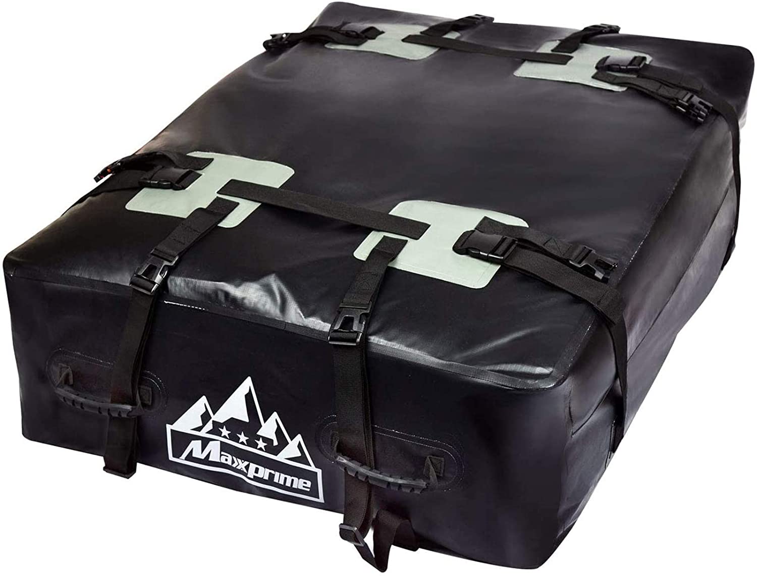 MAXXPRIME Waterproof Cargo Bag, Heavy Duty Rooftop Soft-Shell Carrier Bag with Handles - Works with or Without Roof Rack, Best for Traveling, Cars, Vans, SUVs (15 Cubic Feet)