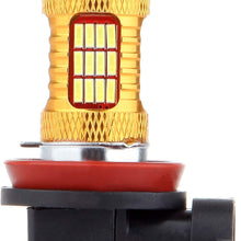 SCITOO White H11 LED Bulbs 54SMD LED Lights with Projector for Fog Light Plug and Play Style,4Pcs