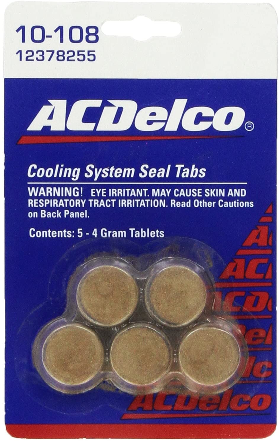 Genuine GM (12378255) Fluid 3634621 Cooling System Seal Tablet - 4 Grams, (Pack of 5)