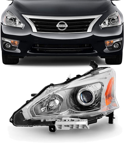 For 13-15 Altima 4 Doors Sedan Halogen Type Headlight Front Lamps Driver Left Side Direct Replacement