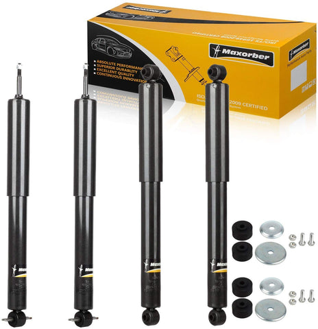 Maxorber Full Set Shocks Struts Absorber Kit Front Rear Set Compatible with Jeep Grand Cherokee 1999 2000 2001 2002 2003 2004 Shock Absorber 344341 344342 37161 37162