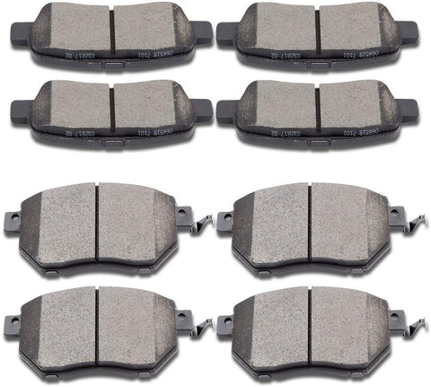 Ceramic Discs Brake Pads,SCITOO Brake Pad Disc Kits fit 2005 2006 Nissan Altima 2003 2004 2005 2006 2007 2008 2009 2010 2011 2012 Nissan Murano 2004-2008 Nissan Maxima 2003-2005 Infiniti FX45 FX35
