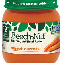 (10 Pack) Beech-Nut Stage 2, Sweet Carrots Baby Food, 4 oz Jar