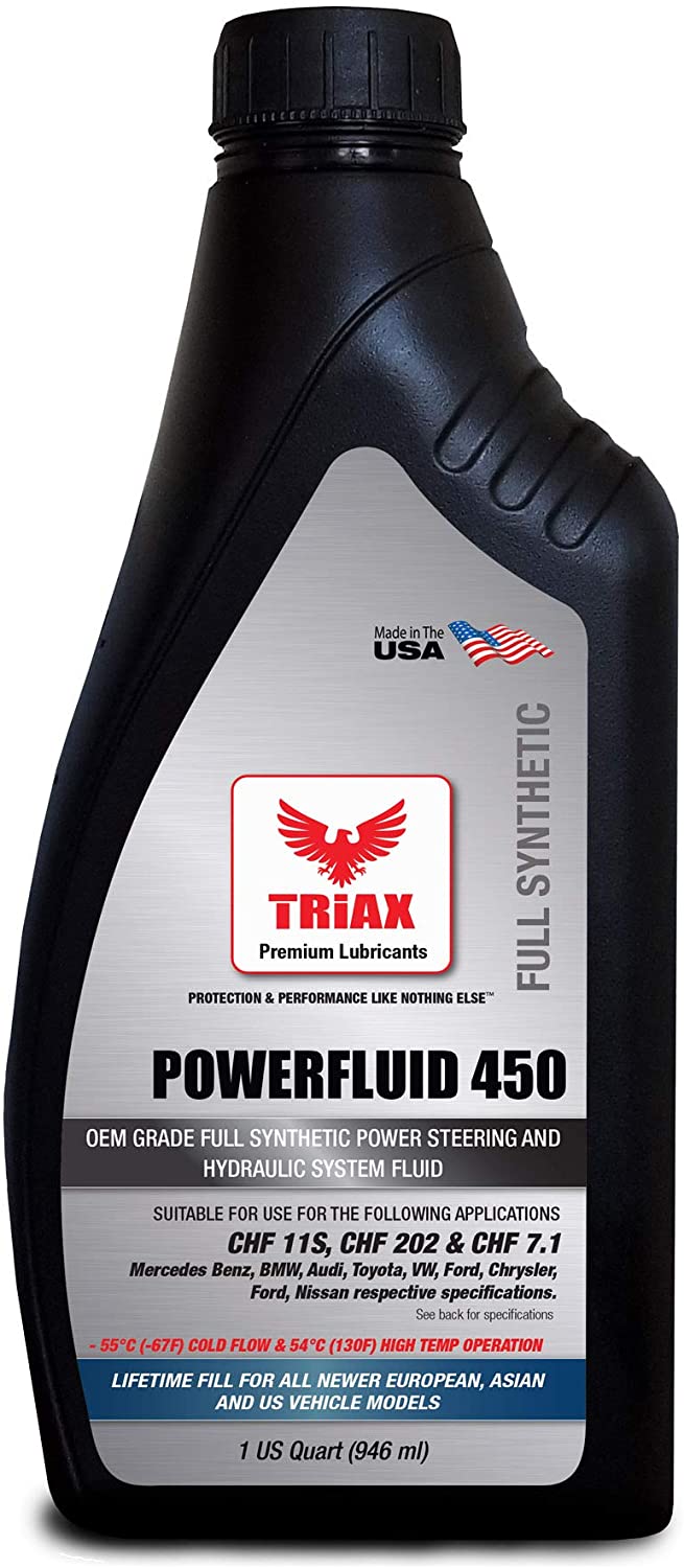 Triax POWERFLUID 450 CHF 11S, CHF 202 & CHF 7.1 SPEC - OEM Grade | Power Steering | Hydro-Pneumatic Suspension | Central Locking | Traction Control | All European Cars (1 Quart (6 Pack))