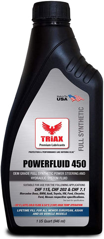 Triax POWERFLUID 450 CHF 11S, CHF 202 & CHF 7.1 SPEC - OEM Grade | Power Steering | Hydro-Pneumatic Suspension | Central Locking | Traction Control | All European Cars (1 Quart (6 Pack))