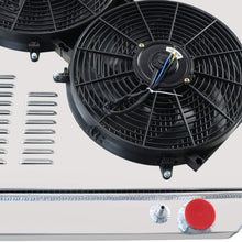 OzCoolingParts Full Aluminum Radiator + 2x12" Fan w/Shroud + Thermostat/Relay Wire Kit for 2003-2007 04 05 06 Ford F250 F350 F450 Super Duty 6.0L Powerstroke Diesel
