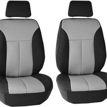 FH Group FB091102 Neoprene Ultra-Flex Seat Covers (Black) Front Set – Universal Fit for Cars Trucks & SUVs