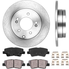 CRK12156 REAR 283 mm Premium OE 5 Lug [2] Brake Disc Rotors + [4] Ceramic Brake Pads + Clips