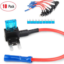 Nilight Fuse Holder Add-a-circuit Fuse TAP Adapter Mini ATM APM Blade Fuse Holder-10 Pack , 2 years Warranty