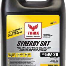 Triax 5W-20 Synergy SRT Full Synthetic - API SN Licensed - Friction Modified, Pre-Boosted for Viscosity Stability, Long Drain (1 Gallon)