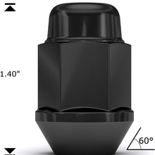 White Knight 1707SBK-20AM Black Chrome M12x1.50 Bulge Acorn Lug Nut, 20 Pack