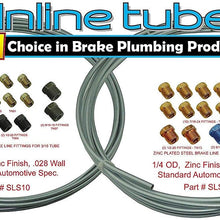 Complete 3/16 and 1/4 inch Brake Line Kit 25 Ft Rolls WITH Fittings Zinc Steel