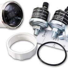 Electronic Suspension Air Pressure Gauge 2" Triple Digital Display 220 PSI Includes sensors kits In On Dash