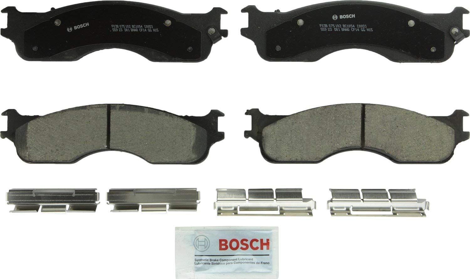 Bosch BC1054 QuietCast Premium Ceramic Disc Brake Pad Set For 2004 Dodge Ram 1500; Front