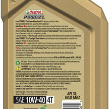 Castrol 06112 POWER 1 4T 10W-40 Synthetic Motorcycle Oil, 1 Quart Bottle, 6 Pack