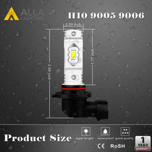 Alla Lighting H10 LED Fog Light Bulb, 9145 9140 9040 9045 ETI 56-SMD 3800 Lumens Extremely Super Bright Cars Trucks 9145 CANBUS LED Lights, 6000K Xenon White