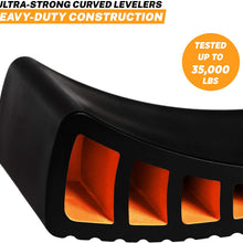 CARMTEK Camper Leveler Kit - Curved RV Levelers with Camper Wheel Chocks for Travel Trailers | Faster Camper Leveling Than RV Leveling Blocks (2 Pack)