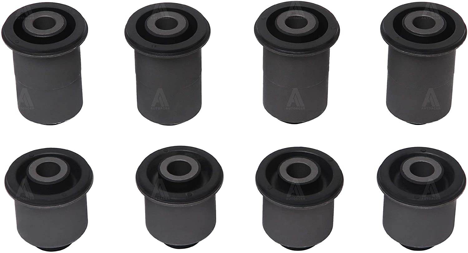AUTOACER - 8 Piece Front Upper & Lower Control Arm Bushing Kit - Compatible with Nissan Frontier Pathfinder Armada Xterra