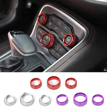 HKPKYK for Dodge Charger Challenger 2015-2020+, Interior Mouldings Air Conditioner Switch CD Knob Ring