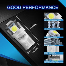 Marsauto 194 LED Light Bulb 6000K 168 T10 2825 5SMD LED Replacement Bulbs for Car Dome Map Door Courtesy License Plate Lights (Pack of 10)