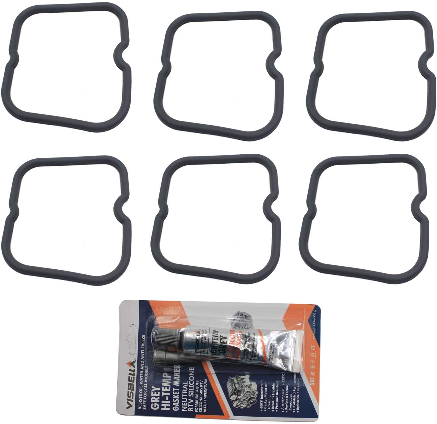 3902666 6pcs Valve Cover Gasket Set Replacement For Dodge Cummins 12 V 5.9L 12V 6BT 5.9 89-98